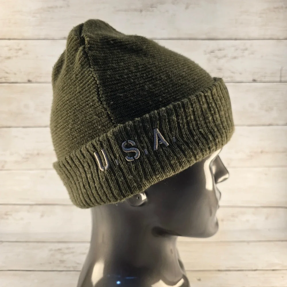 New Era Denver Broncos Salute to Service Beanie Olive Green NFL Knit Hat USA